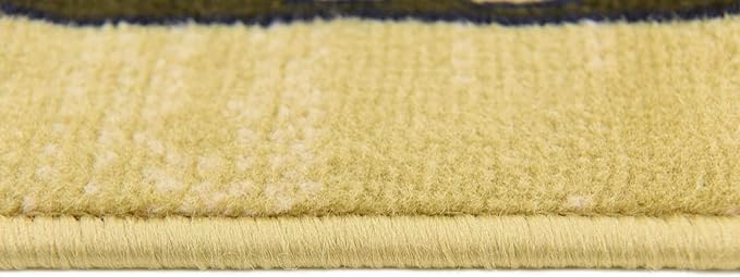 Unique Loom Taftan Collection Border Geometric Tribal Inspired Design Area Rug (8' 0 x 8' 0 Square, Gold/ Gray)