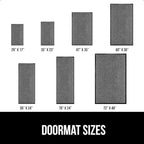 GORILLA GRIP Waterproof Traffic Guard Door Mat, 47x35, Heavy Duty Entryway Mats, Strong Rubber Back Commercial Utility Rugs for Office Hallway, Garage Floor and Home, Low Profile Carpet, Light Gray