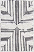 GLN Rugs Contemporary Collection - Machine Washable Area Rug, Contemporary Washable, Non Slip, Low Pile Chenille Rug, Living Room, Bedroom, Kitchen Rug (3' x 5' Black Beige)