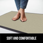 GORILLA GRIP Waterproof Traffic Guard Door Mat, 72x48, Heavy Duty Entryway Mats, Strong Rubber Back Commercial Utility Rugs for Office Hallway, Garage Floor and Home, Low Profile Carpet Runner, Beige