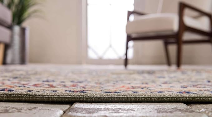 Unique Loom Sialk Hill Collection Area Rug - Washington (2' 2" x 3' 1" Rectangle Green/Hunter Green)