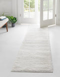Unique Loom Solo Collection Area Rug - Calabasas (2' 2" x 8' Runner, Snow White)