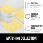 GORILLA GRIP Bath Rug Mat 60x24, Thick Soft Absorbent Chenille, Quick Dry Microfiber Mats, Rubber Backing Washable Shower Floor Rugs, Bathmat Runner, US Designed Bathroom Home Decor Accessories Yellow