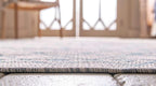 Unique Loom Outdoor Trellis Collection Area Rug - Tribal Trellis (5' 1" x 8' Rectangle, Light Blue/ Ivory)