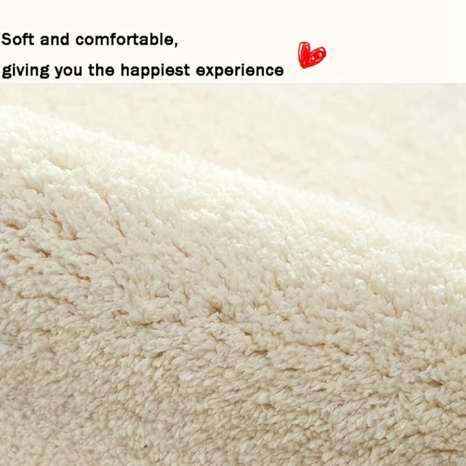 Soft Cashmere Area Rug Luxury Bedside Carpet Bedroom Living Room Mats Solid Color Children's Room Rugs Runner Carpets Indoor Mats Home Décor White Gray Red 4' X 5.2'