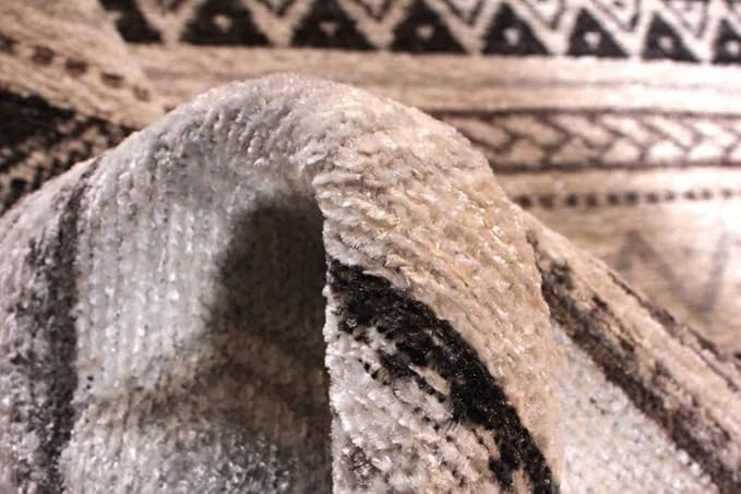 Alfa Rich 3x10 White Black Gray Washable Area Rugs for Living Room Hallway Kitchen Decor Runner