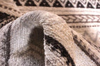 Alfa Rich 5x8 White Black Gray Washable Area Rugs for Living Room Bedroom Kitchen Cotton Decor Rug