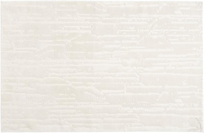 Revival Rugs Ebb 3'11"x6'1" Machine Washable Area Rug for Kitchen Bedroom - 100% Recycled Oeko-TEX Certified, Medium Pile, Beige, Cream