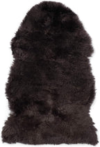 Sheepskin Long Hair 2x3 ft | Bedside Rugs for bedrooms, Sofa, Chair or The Dining Table | Each Sheepskin Rug is Unique and Created by Nature | Small Fluffy Rug in Color Chocolate