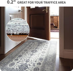 ILANGO Non Slip Runner Rugs for Hallway, 5'x7' ft Distressed Traditional Kitchen Washable, Carpet Runner Floor Mat for Indoor Entryway Bedroom Laundry Room, Easy to Clean