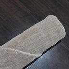 Hand Knotted Loom Wool ECO-Friendly Area Rugs - 10'x10', Octagon, Beige Color, Solid Plain Design, High Pile Handmade Anti Skid Area Rugs for Living Room, Bed Room (L00111)