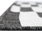 Unique Loom Outdoor Striped Collection Area Rug - Striped (2' x 3' 1" Rectangle Charcoal/Ivory)