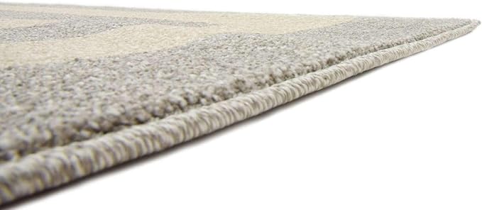 Unique Loom Athens Collection Classic Geometric Modern Border Design Area Rug (9' 0 x 12' 0 Rectangular, Gray/ Beige)