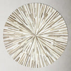 Faux Cowhide Round Area Rug | Non-Slip Leather Floor Carpet for Living Room, Bedroom, and Home Décor | Modern Stylish Accent Rug(Beige_4x4)