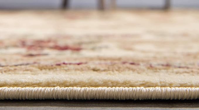 Unique Loom Versailles Collection Traditional Classic Floral Motif Area Rug (10' 0 x 13' 0 Rectangular, Ivory/ Tan)