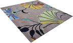 Rugsotic Carpets Hand Tufted Wool ECO-Friendly Area Rugs - 10'x10', Square Shape, Camel, Floral Modern Design, High Pile Thick Handmade Anti Skid Area Rugs for Living Room, Bed Room (K00219)