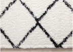 Soft Grey and White Lattice Carpet for Bedroom, 5x7 Washable Modern Rug for Living Room or a Versatile Accent to Refresh Any Room Décor