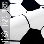 Soft Round Rugs for Bedroom, Soccer Rug for Boys Girls, Bedside Area Carpet for Kids, Soccers Lovers Home Decor Indoor Circle Carpets for Living Room, Nursery, Dorms Machine Washable,40 Inch
