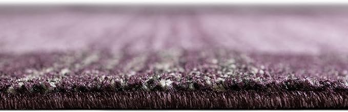 Rugs.com Angelica Collection Rug – 8 Ft Square Violet Medium Rug Perfect for Living Rooms, Kitchens, Entryways