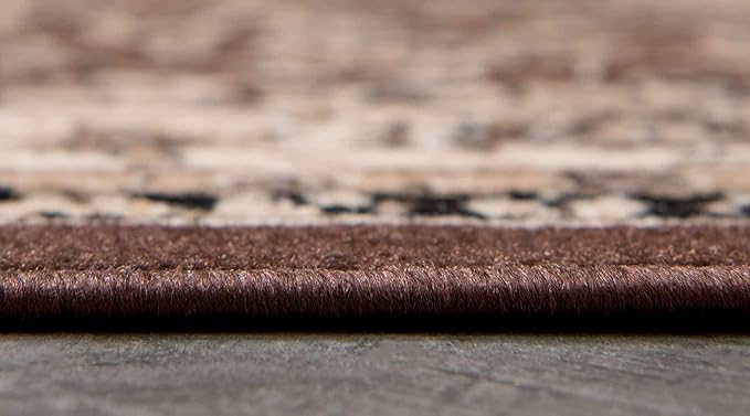 Unique Loom Sialk Hill Collection Area Rug - Washington (7' 1" x 10' Rectangle Brown/Black)
