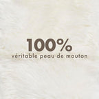 Real Sheepskin Rug 2x6 ft | Sheepskin Rugs for Living Room and Sofa | Bedside Rugs for Bedrooms | Large Fluffy Rug is Breathable & Heat-regulating in Color White