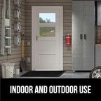 GORILLA GRIP 100% Waterproof All-Season WeatherMax Doormat US Designed Natural Rubber, Stain and Fade Resistant, Low Profile Indoor Outdoor Door Mats, Easy Clean Patio Mat, 17x29, Black Diamond