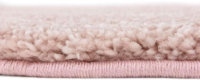 Unique Loom Solo Collection Area Rug - Calabasas (6' 1" Round, Pink)