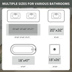 Uphome Brown Bathroom Rugs, Distressed Farmhouse Boho Bath Mat, Non Slip Washable Soft Velvet Bath Mats for Bathroom Floor, Vintage Traditonal Bath Runner for Bathtub Sink Shower, 18x47 inch