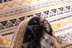 Alfa Rich 5x8 Yellow Gray White Washable Area Rugs for Living Room Bedroom Kitchen Cotton Decor Rug