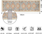 Moroccan Trellis Hallway Runner Rug Non-Slip Washable Geometric Standing Mats Anti-Fatigue Long Farmhouse Kitchen Mat Soft Low-Pile Distressed Area Rugs for Bathroom,Bedroom,Laundry 2' X 6'