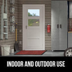 GORILLA GRIP 100% Waterproof All-Season WeatherMax Doormat 35x23, US Designed Natural Rubber, Stain and Fade Resistant, Low Profile Indoor Outdoor Door Mats, Easy Clean Patio Mat, Burgundy Leaves