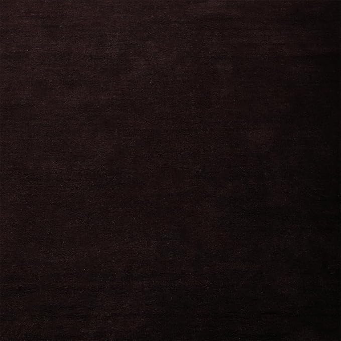 Rugsotic Carpets Hand Knotted Gabbeh Wool 8'x10' Area Rug Solid Brown L00111