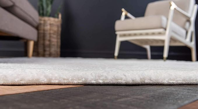 Unique Loom Solo Collection Area Rug - Calabasas (2' 2" x 6' 7" Runner, Snow White)