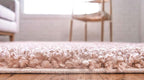 Unique Loom Davos Shag Collection Area Rug - Solid (2' 2" x 6' 7" Runner, Dusty Rose)
