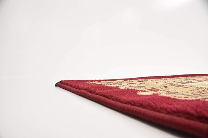 Unique Loom Voyage Collection Traditional Oriental Classic Intricate Design Area Rug (10' 0 x 10' 0 Square, Red/Gold)