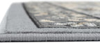 Unique Loom Espahan Collection Area Rug - Cape Cod (2' 2" x 8' 2" Runner, Dark Gray/ Black)