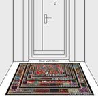 Vintage Boho Area Rugs Multicolor Ethnic Style Geometric Splicing Carpets Bedroom Living Room Kitchen Floor Mats Indoor Outdoor Non-Shedding Runner Rug Home Décor Carpet 2' X 9'