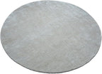 Hand Knotted Loom Wool ECO-Friendly Area Rugs - 10'x10', Round, Beige Color, Solid Plain Design, High Pile Thick Handmade Anti Skid Area Rugs for Living Room, Bed Room (L00111)