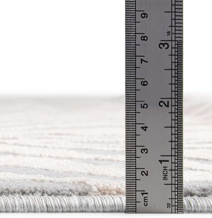 Unique Loom Finsbury Collection Area Rug - Meghan (2' 7" x 12' 2" Runner, Gray and Ivory)