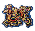 Irregular Shaped Handmade Wool Rug | Modern Colourful Stripe Premium Area Rug Perfect for Home Decor (Multi., 10x10 ft)