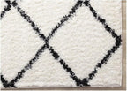 Soft Grey and White Lattice Carpet for Bedroom, 5x7 Washable Modern Rug for Living Room or a Versatile Accent to Refresh Any Room Décor