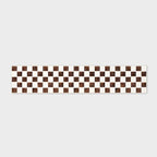 EVERGRACE Checkered Plaid Area Rug 2x10, Soft Fuzzy Faux Wool Rugs Washable Anti Slip Rugs Long Runner Carpet for Entryway Bedroom Living Room Hallway Kitchen Dining Room and Laundry, Dark Brown