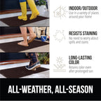 GORILLA GRIP Front Door Mat, 72x24, Indoor Outdoor Ultra Absorbent HydroAbsorb Doormat, Absorbs Up to 2.75 Cups of Water, Stain and Fade Resistant, Rubber Backing Doormats, Captures Dirt, Coffee