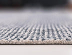 Hand-Tufted 100% Wool Pile Area Rug – Geometric Textured Grid Check Pattern – Thick and Durable Floor Carpet for Bedroom, Living Room, Kids Room, and Dining Area (Charcoal Gray, 8' Round)