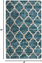 Lahome Moroccan Kitchen Rugs - 2x3 Washable Small Entryway Rug Indoor Door Mat, Non-Slip Throw Rugs Floor Bathroom Door Mats for Bedroom Room Redside Laundry Room Rug Decor (2’X 3’, Blue)