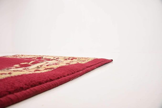 Unique Loom Reza Collection Traditional Persian Style Area Rug, 2 ft 2 in x 8 ft 2 in, Burgundy/Ivory