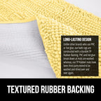 GORILLA GRIP Bath Rug Mat 60x24, Thick Soft Absorbent Chenille, Quick Dry Microfiber Mats, Rubber Backing Washable Shower Floor Rugs, Bathmat Runner, US Designed Bathroom Home Decor Accessories Yellow