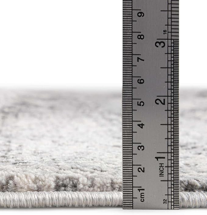 Unique Loom Finsbury Collection Area Rug - Sarah (7' 10" x 10' Rectangle, Gray/ Ivory)