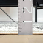 Abani Nuevo Collection Area Rug - Mid-Century Black and White Arch Knot Design - 2' x 3' - for Living Room, Bedroom & Office