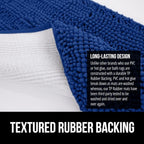 GORILLA GRIP Bath Rug Mat 30x20, Thick Soft Absorbent Chenille, Quick Dry Microfiber Mats, Rubber Backing Washable Shower Floor Rugs, US Designed Bathroom Bathmat Home Decor Accessories, Royal Blue